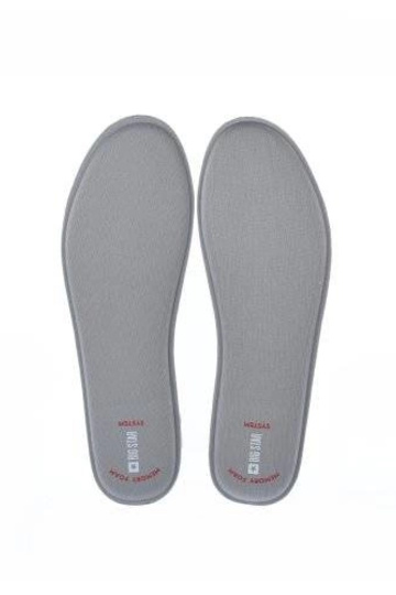 Palmilhas cinzas para sapatos, "Big Star Memory Foam"