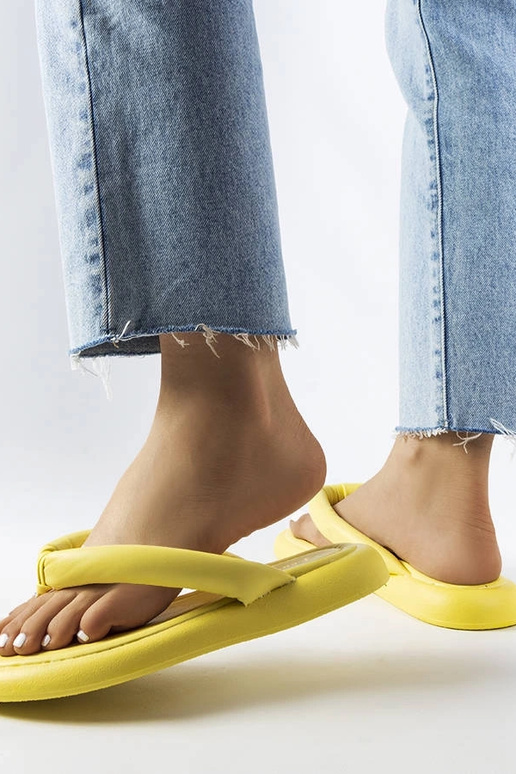 Chinelos Smithfield amarelos e grossos