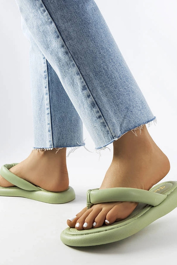 Chinelos Smithfield verdes e grossos