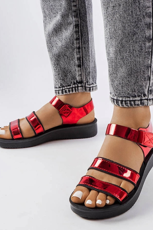 Sandálias Brices Red Patent Leather Sandálias Brices Red Patent Leather