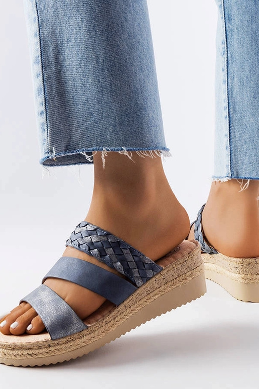 Sandálias Blue Boston Wedge