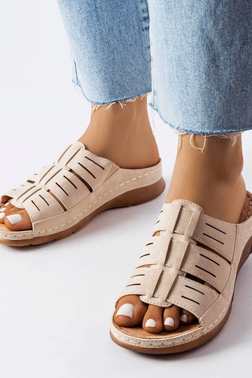 Calças de ganga bege