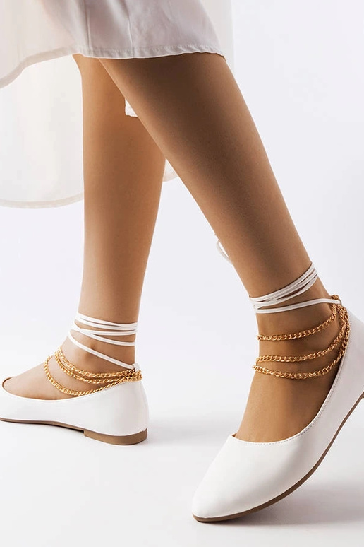 Bailarinas brancas com fecho...