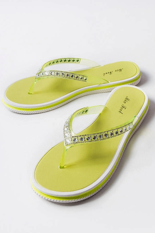 Chinelo zircão verde neon Patrier