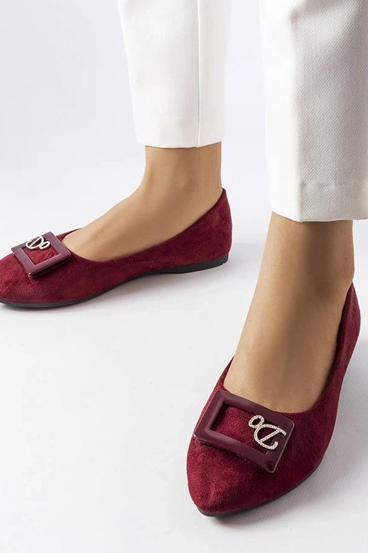 Sapatilhas de balé bordô decoradas...