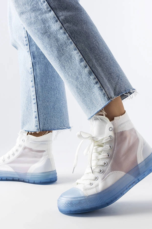 Tênis cano alto azul e branco Nanterre