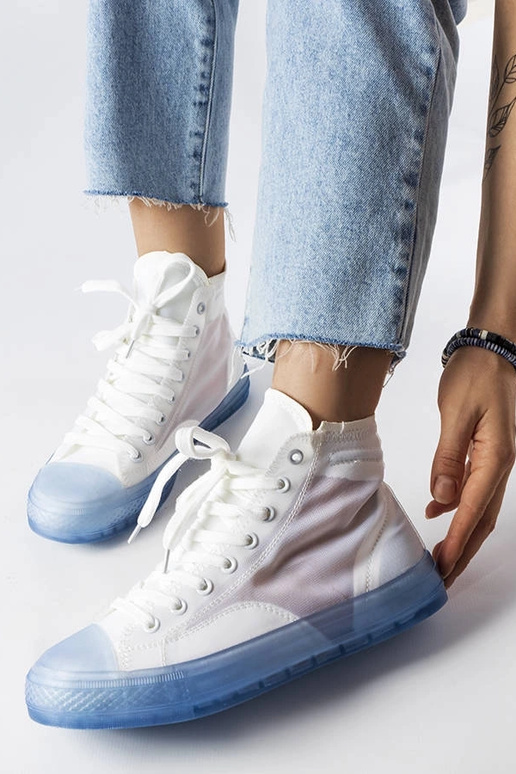 Tênis cano alto azul e branco Nanterre