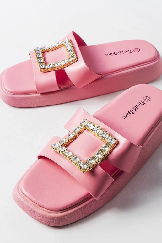 Chinelos Fusberta zircônia rosa