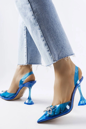 Sapatos azuis transparentes Girard