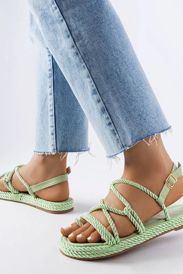 Sandálias Burwell Green Woven