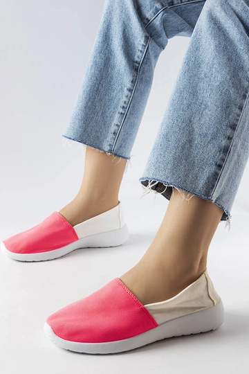 Tênis slip-on Winding branco e rosa