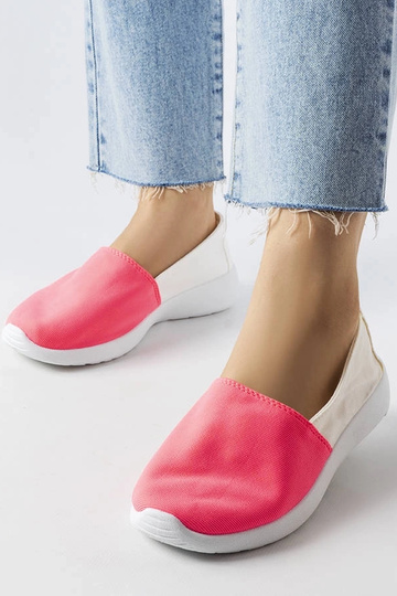 Tênis slip-on Winding branco e rosa 2