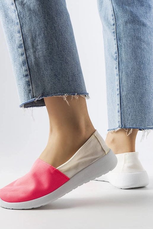 Tênis slip-on Winding branco e rosa