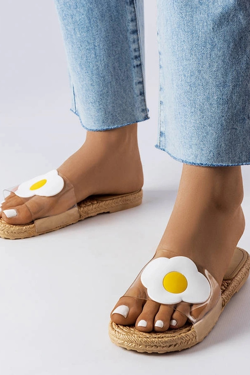 Chinelos transparentes Foddie flor