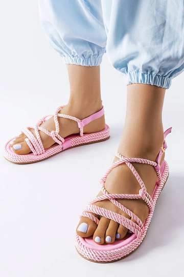 Sandálias Burwell Rosa Woven 2