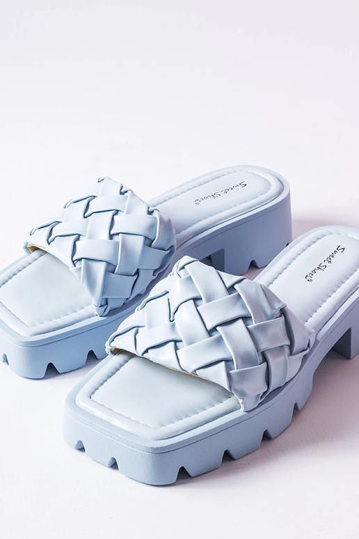 Chinelos Lora azul trator sola Chinelos Lora azul trator sola