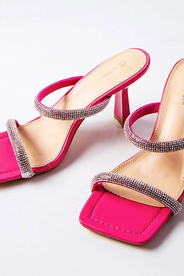 Mules salto alto rosa Evelina 2