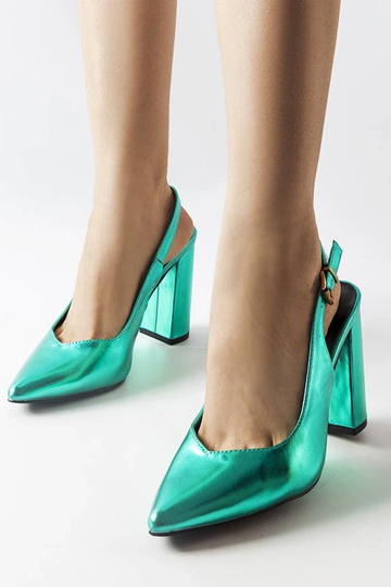 Sapatos Wechsler Verdes Abertos 2