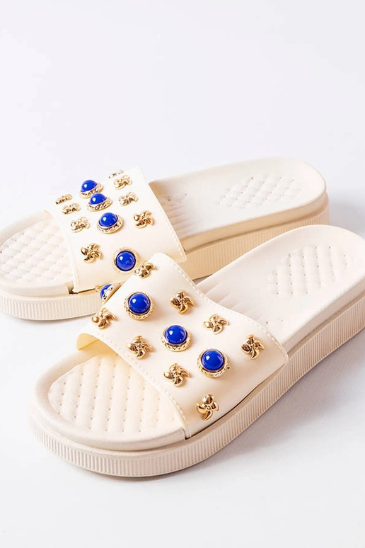 Chinelos Montesarchio decorados bege Chinelos Montesarchio decorados bege