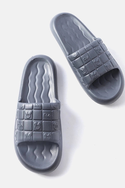 Chinelos masculinos cinzas, "Boileau"