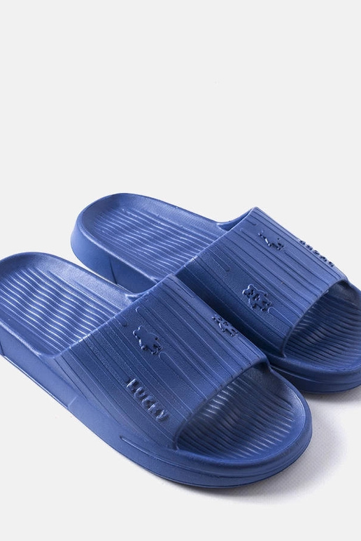 Chinelos masculinos azul-escuro, "Davet"
