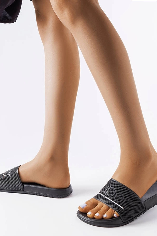 Chinelos Azelio de borracha preta