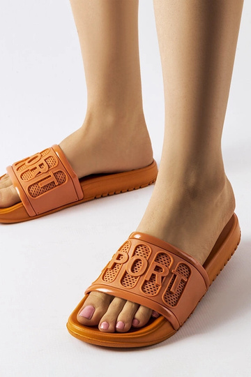 Chinelos de borracha laranja Moiariello