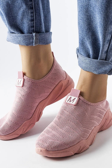 Tênis esportivo feminino de tecido rosa Aaron