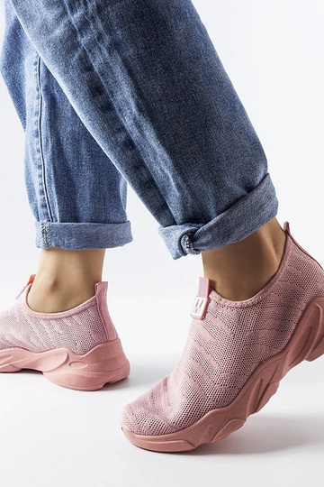 Tênis esportivo feminino de tecido rosa Aaron 2