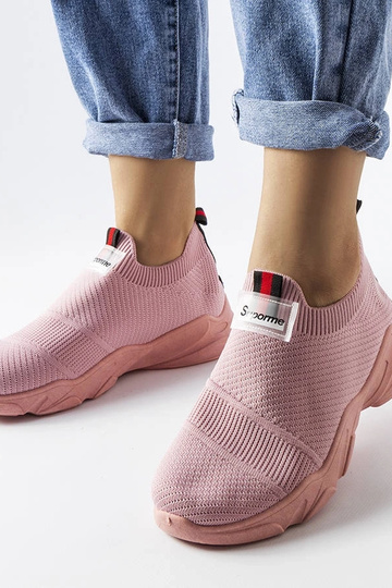 Tênis femininos slip-on rosa Greco