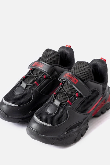 Tênis esportivos preto e vermelho com fecho, "Blanchefle" 2
