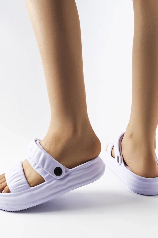 Chinelos roxos de espuma, "Griffin"