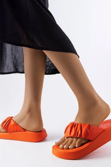 Chinelo franzido laranja Filena 2
