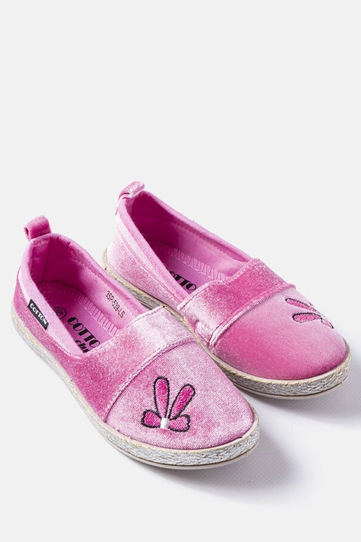 Patria sapatilhas de veludo rosa escuro