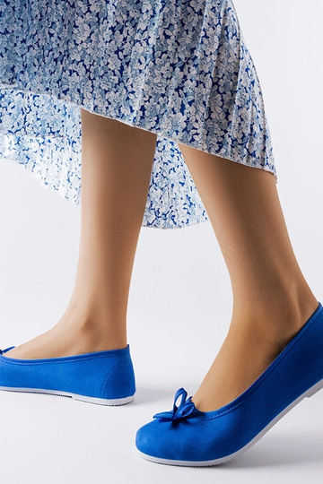 Sapatilhas de balé de tecido azul Gendron