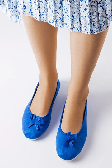 Sapatilhas de balé de tecido azul Gendron 2