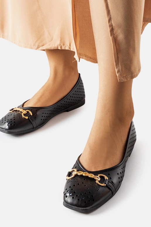 Sapatilhas Schiavone pretas vazadas