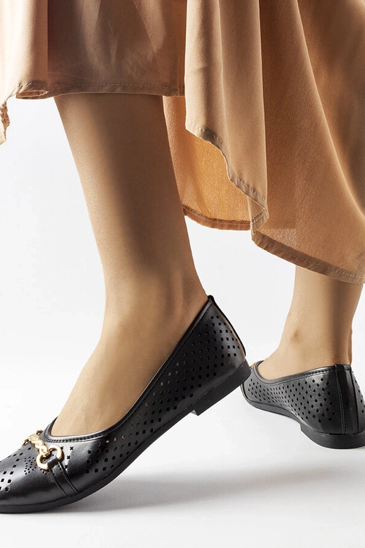 Sapatilhas Schiavone pretas vazadas