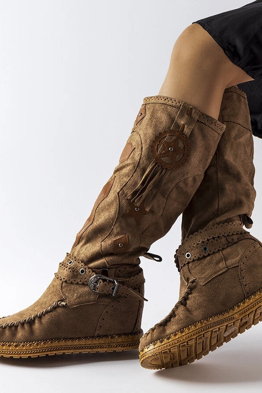 Botas boho marrom escuro Putignano