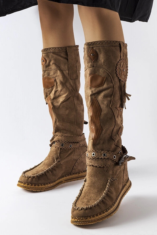 Botas boho marrom escuro Putignano
