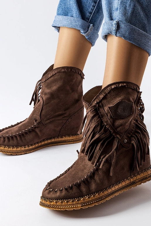 Botas Giudice Wedge Ankle Boots Marrons