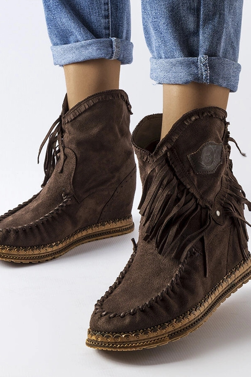 Botas Giudice Wedge Ankle Boots Marrons