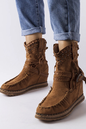 Botas Beausoleil wedge marrons