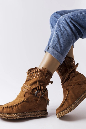 Botas Beausoleil wedge marrons 2