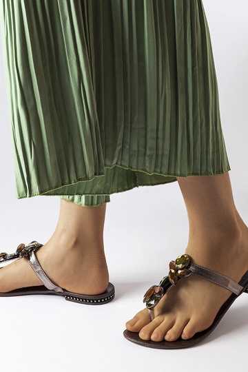 Chinelos elegantes marrons,... 2