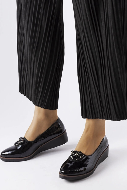 Sapatilhas de balé pretas em verniz...