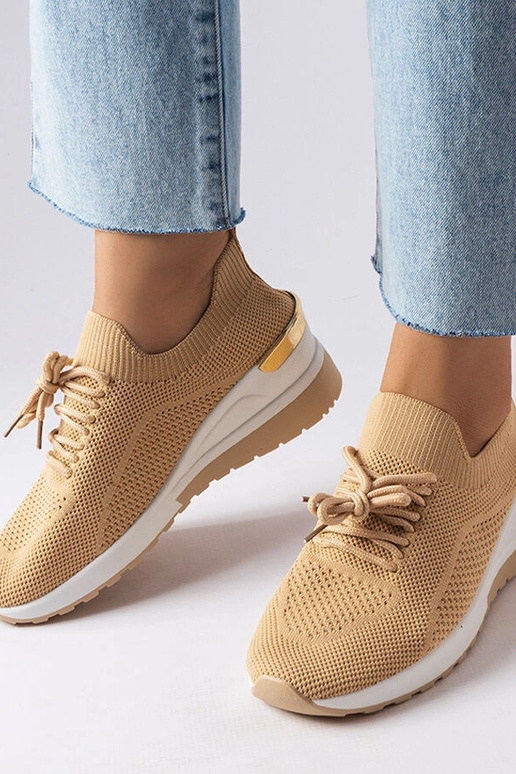 Tênis wedge bege da Alberica