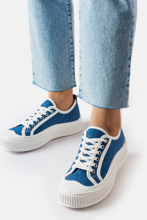 Sapatos azuis com plataforma,...