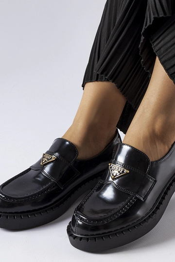 Mocassins femininos pretos Milne 2