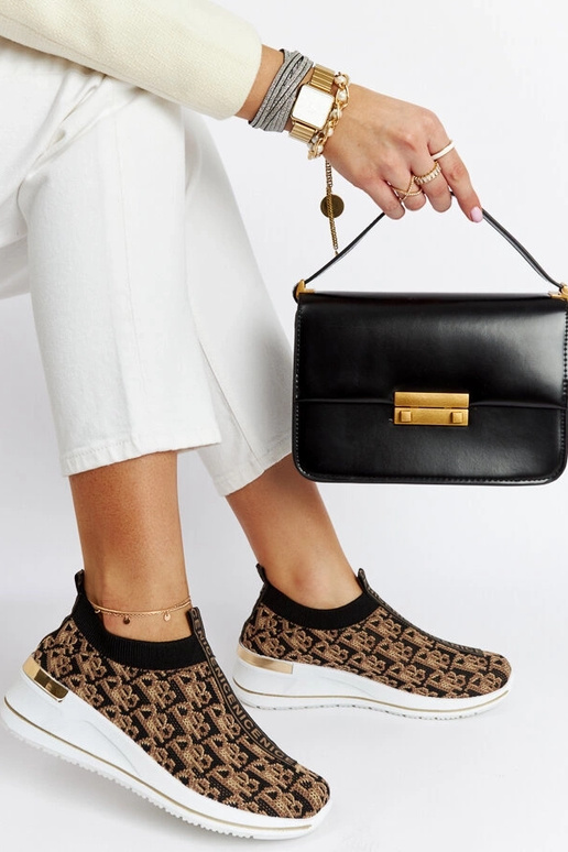 Sapatos Slip On Tartano Preto e Marrom